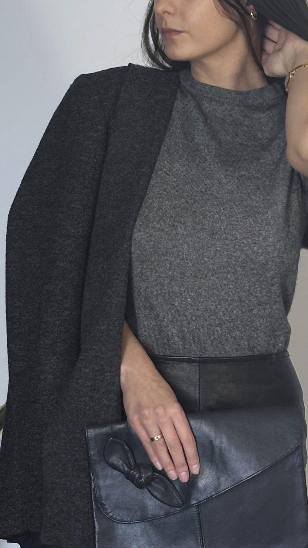 Sweter t-shirt | SAVANNAH | Jedwab & Kaszmir | M